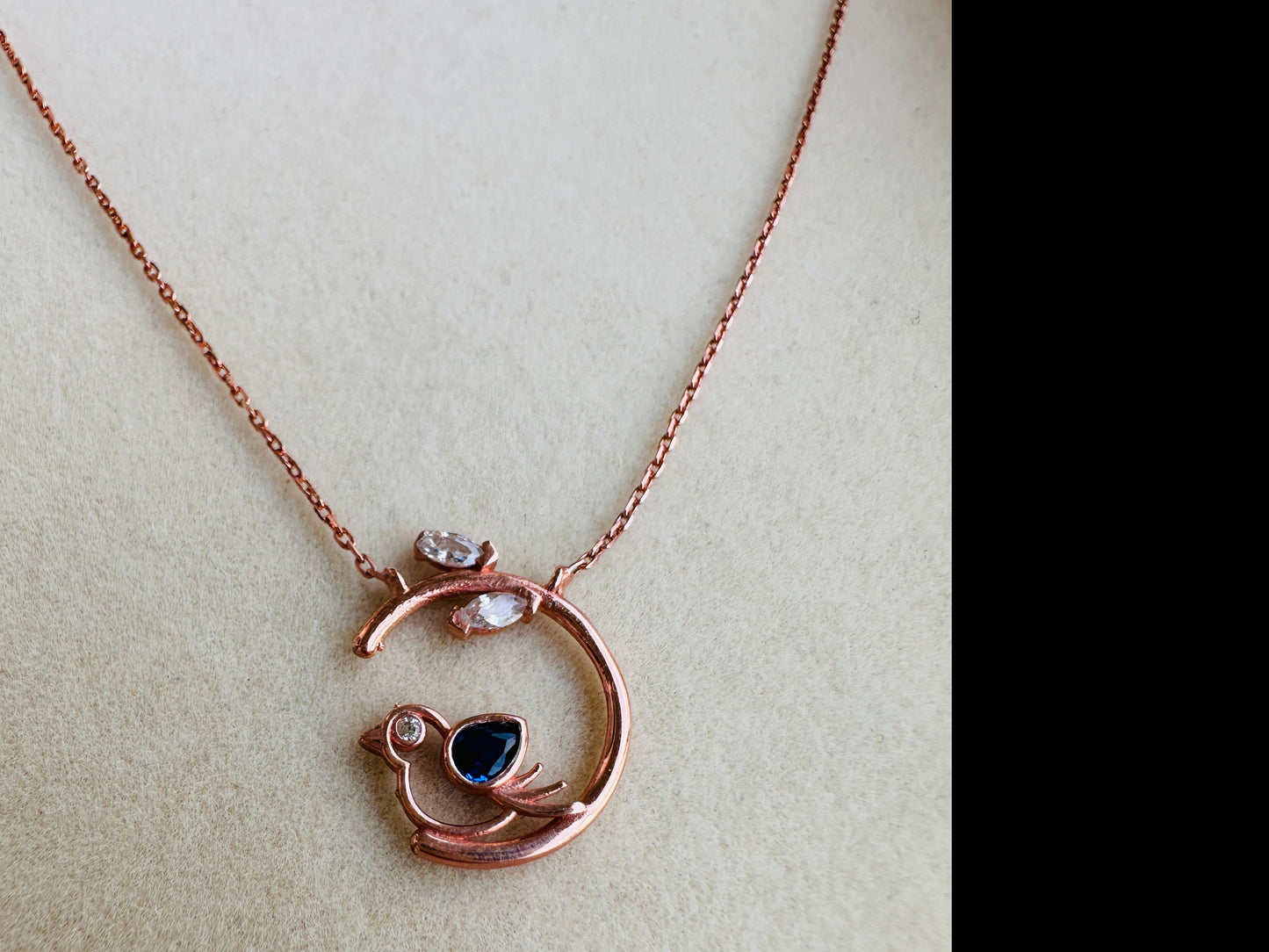 Vera Sapphire Bird Necklace