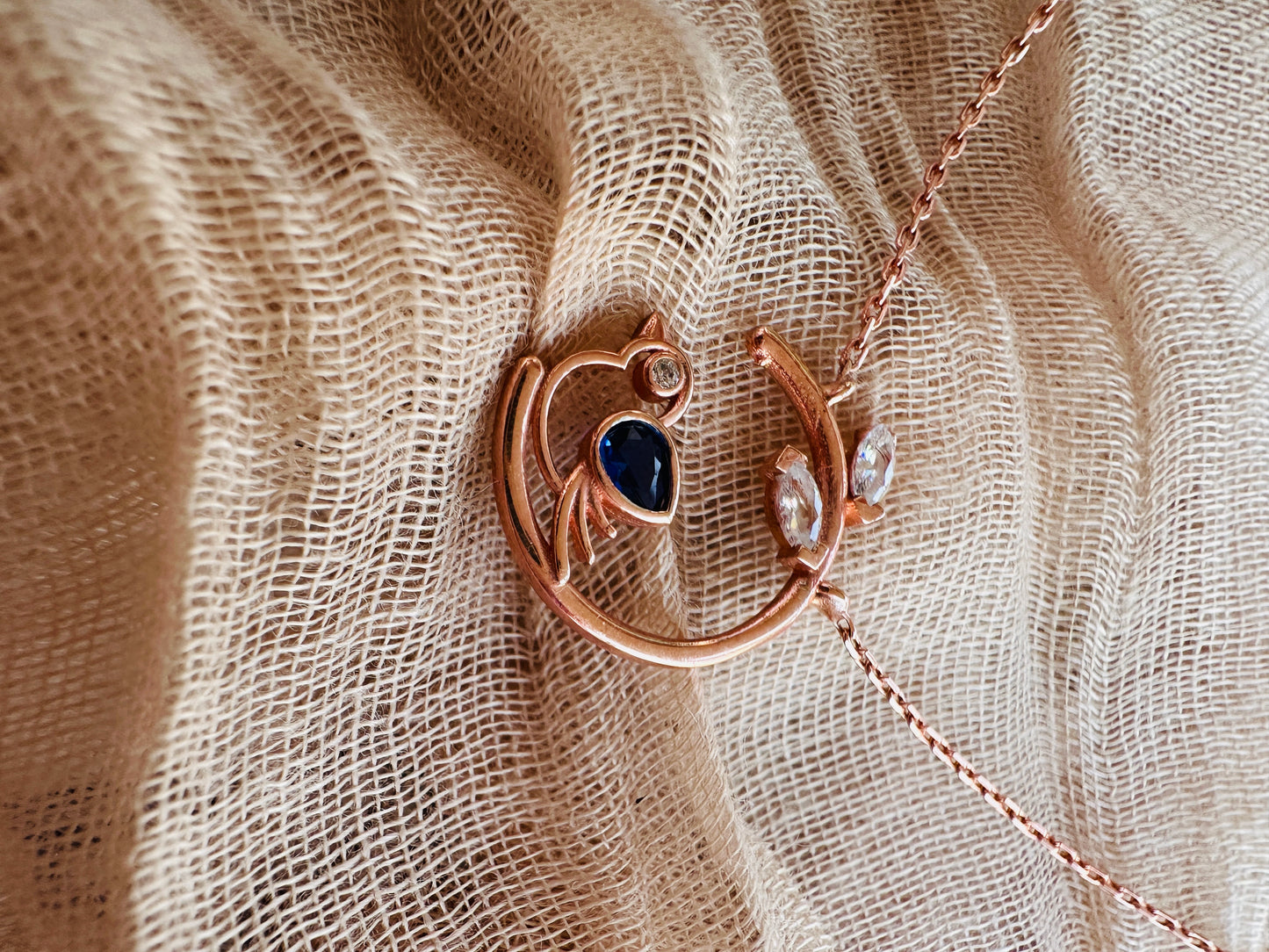 Vera Sapphire Bird Necklace