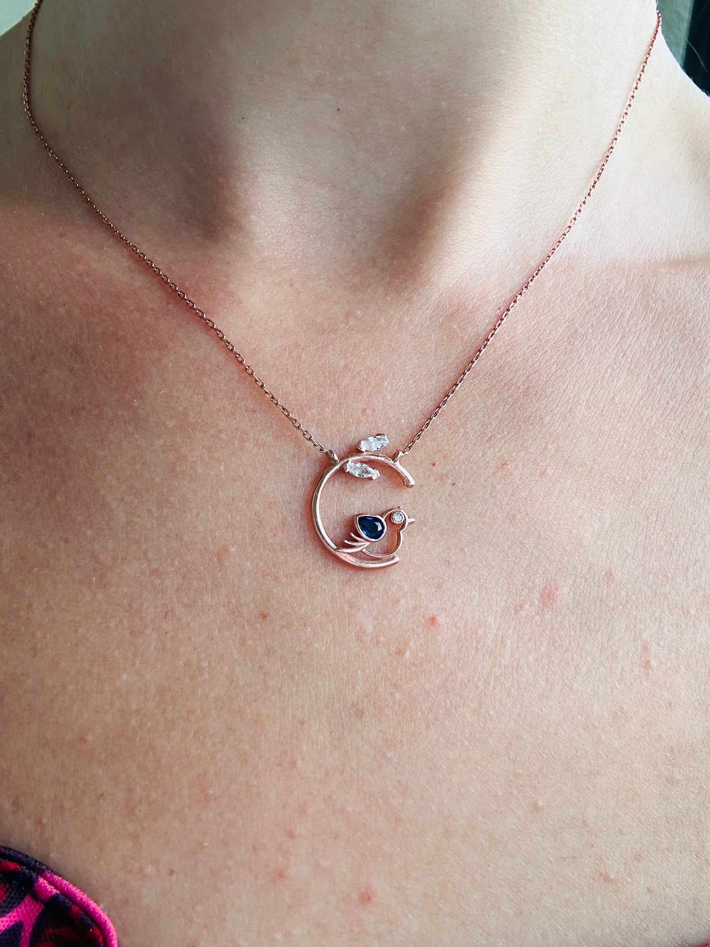 Vera Sapphire Bird Necklace
