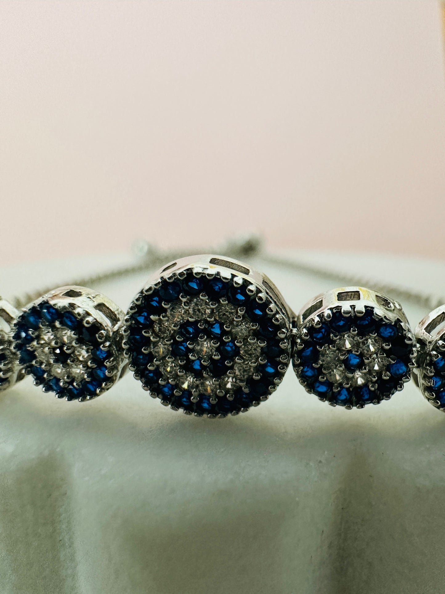 Evil Eye Beaded Elevator Locked Bracelet
