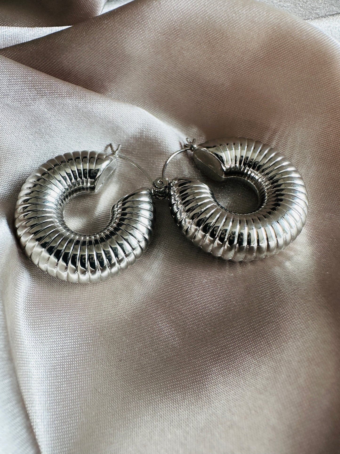 Sienna Silver Hoops