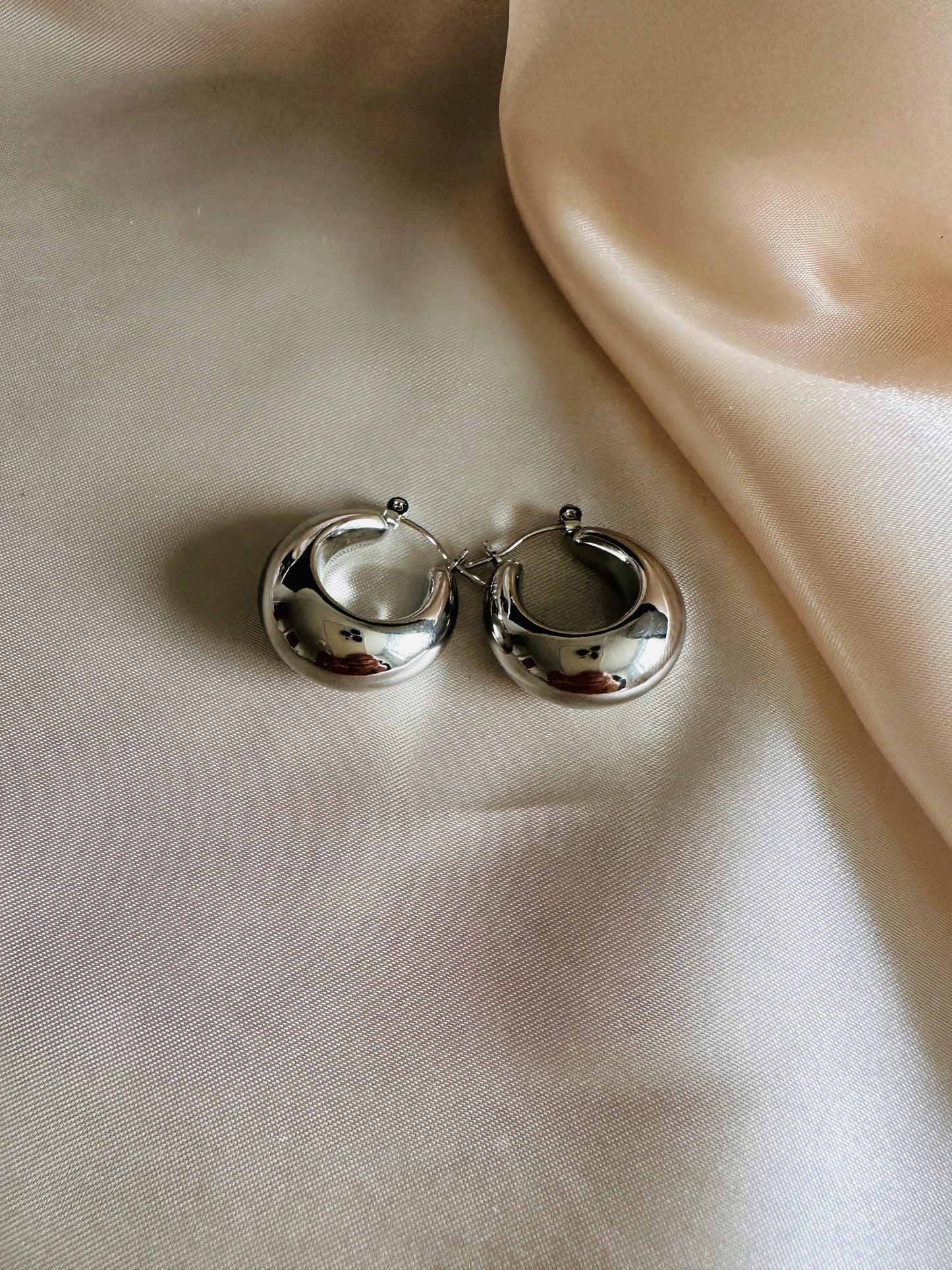 River Thick Hoop Earrings