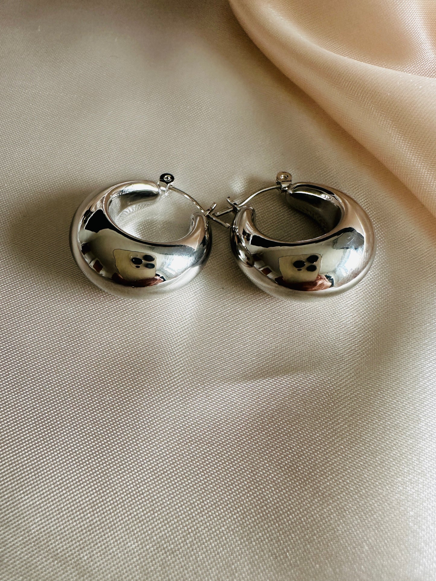 River Thick Hoop Earrings