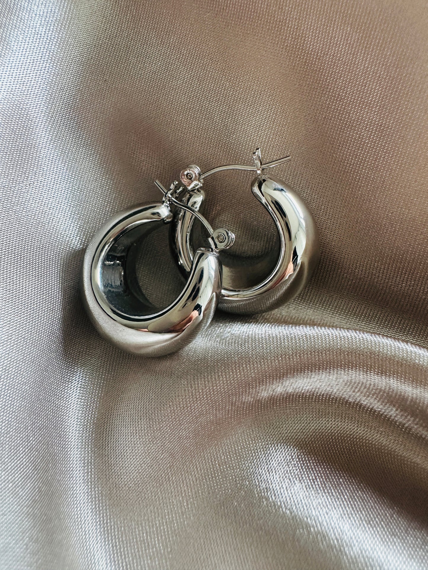 River Thick Hoop Earrings