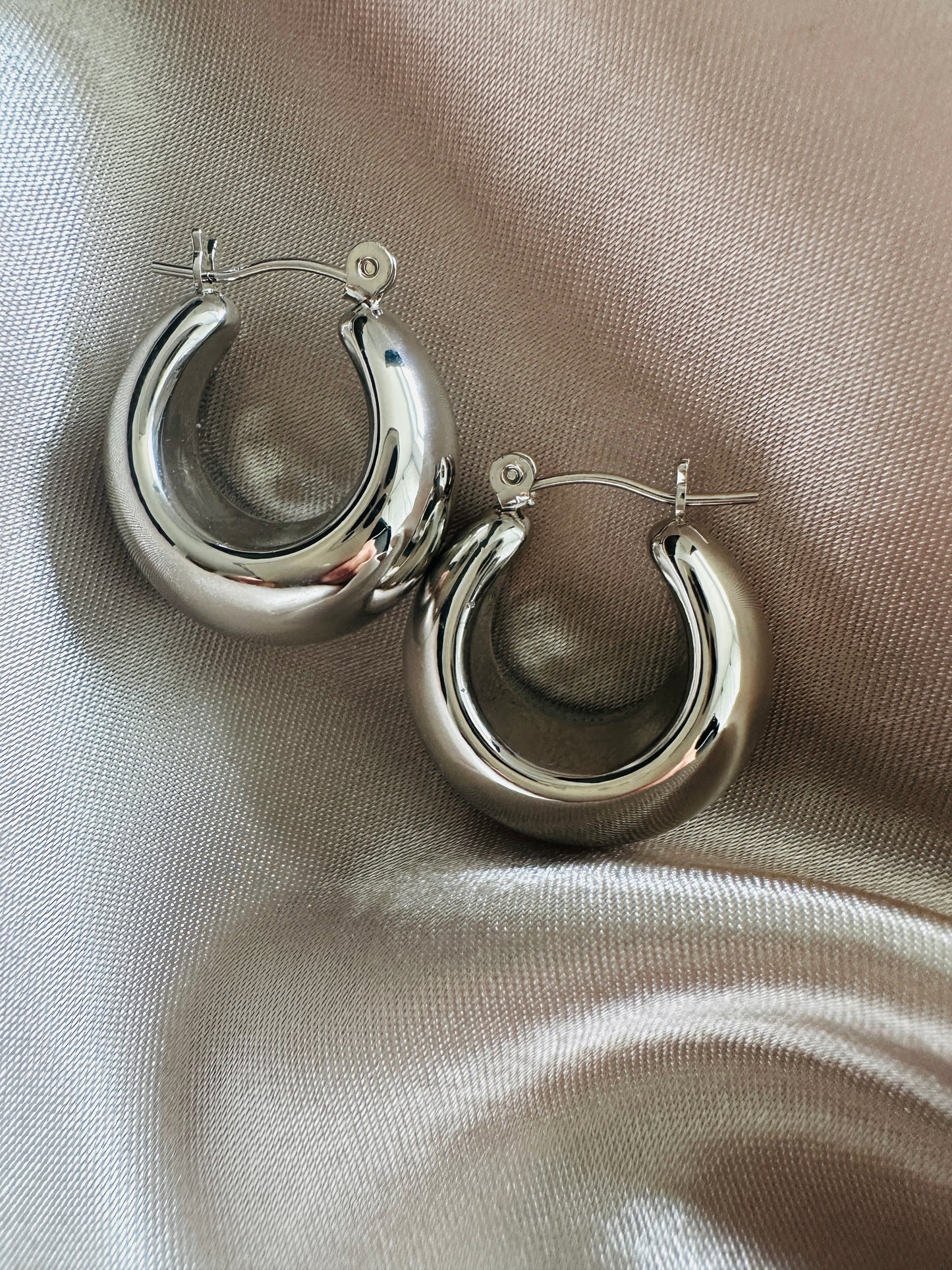 River Thick Hoop Earrings