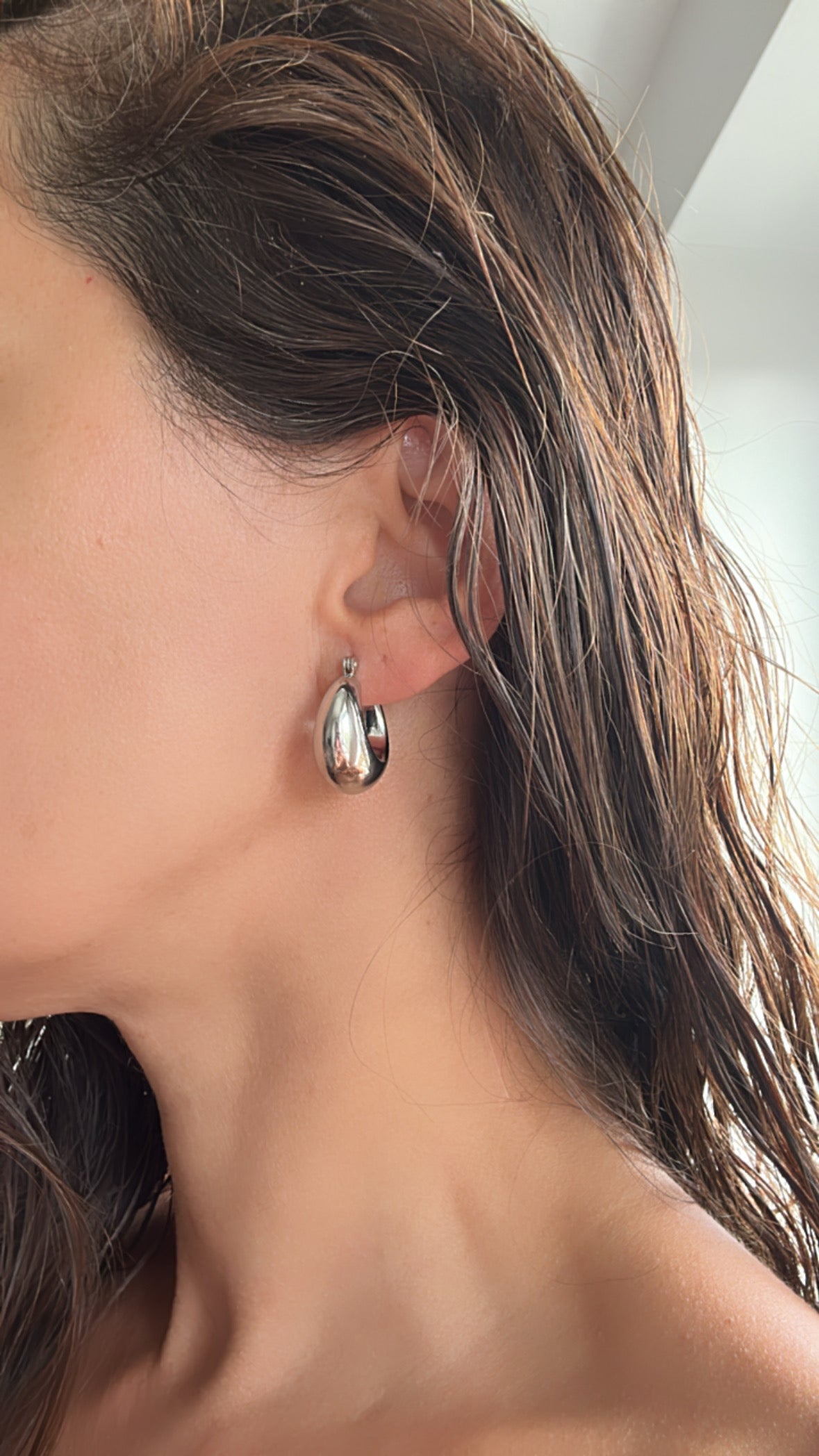 River Thick Hoop Earrings