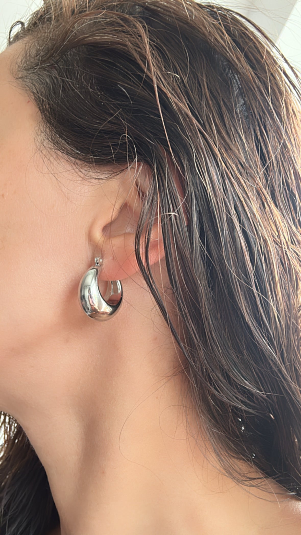 River Thick Hoop Earrings