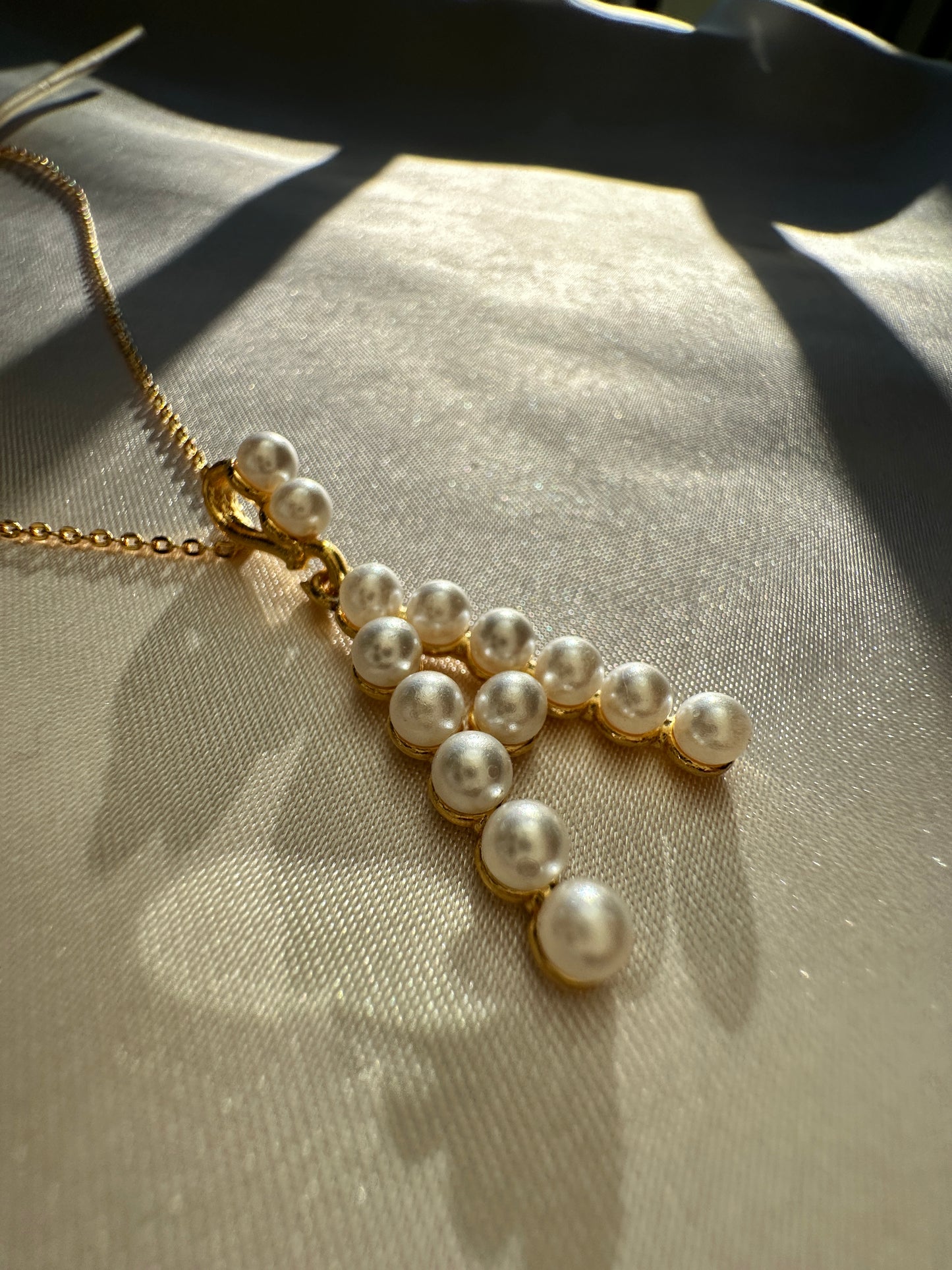 Pearl A Letter Necklace