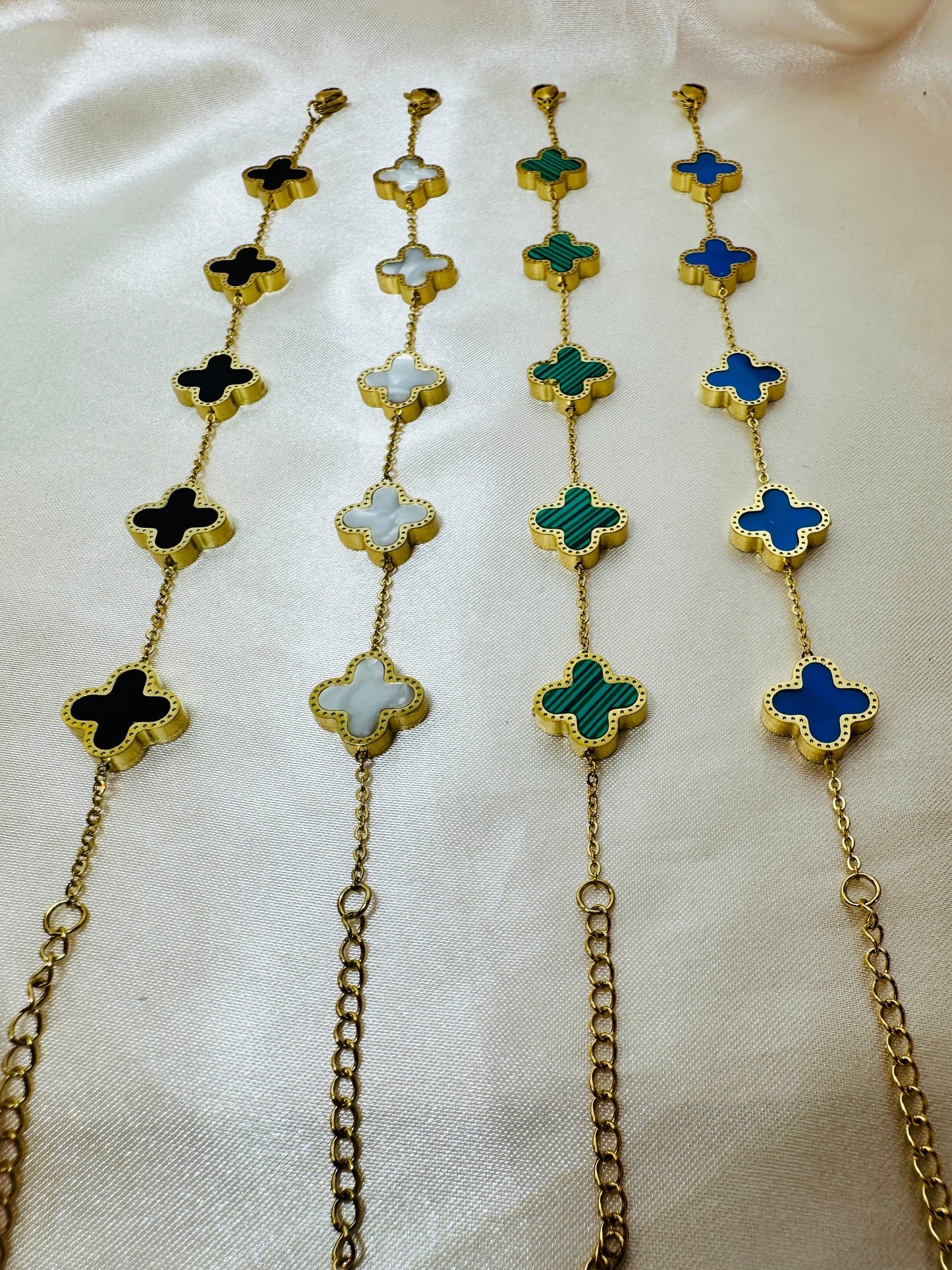 Four Leaf Clover Bracelet Pearl