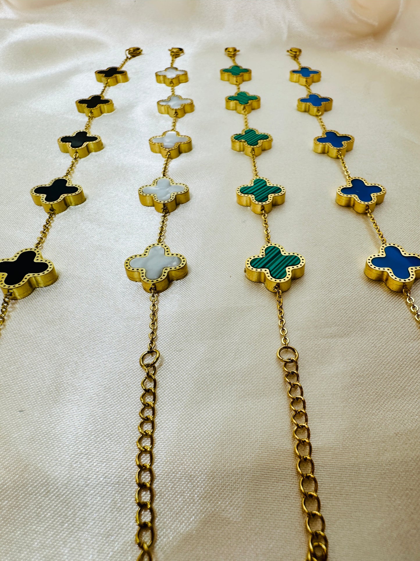 Four Leaf Clover Bracelet Pearl