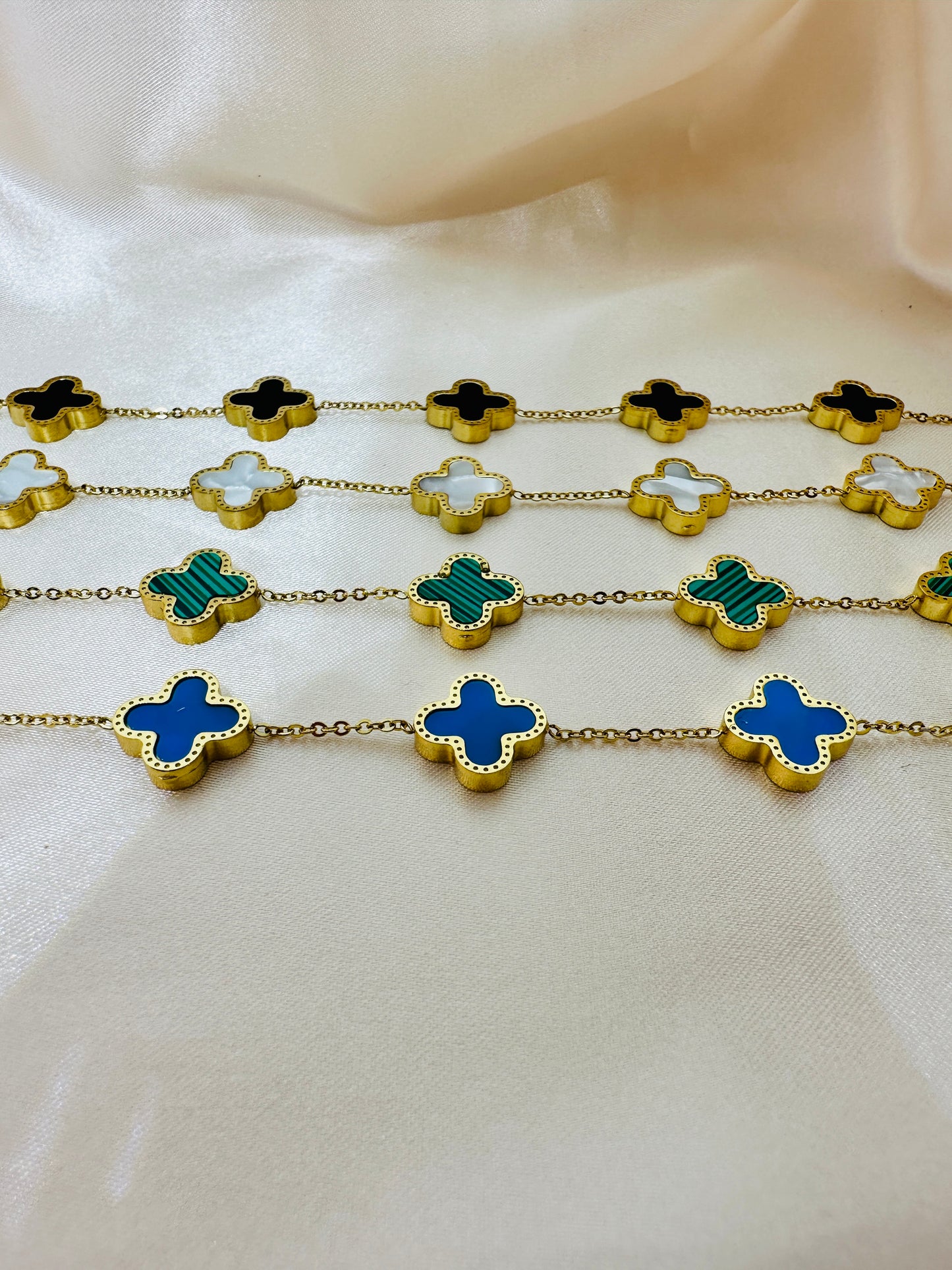 Four Leaf Clover Bracelet Pearl