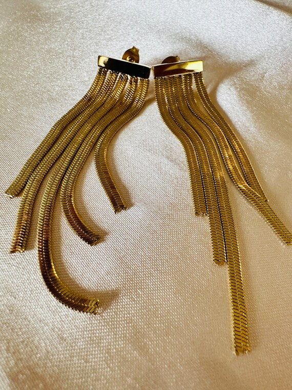 Herringbone Dangle Earrings
