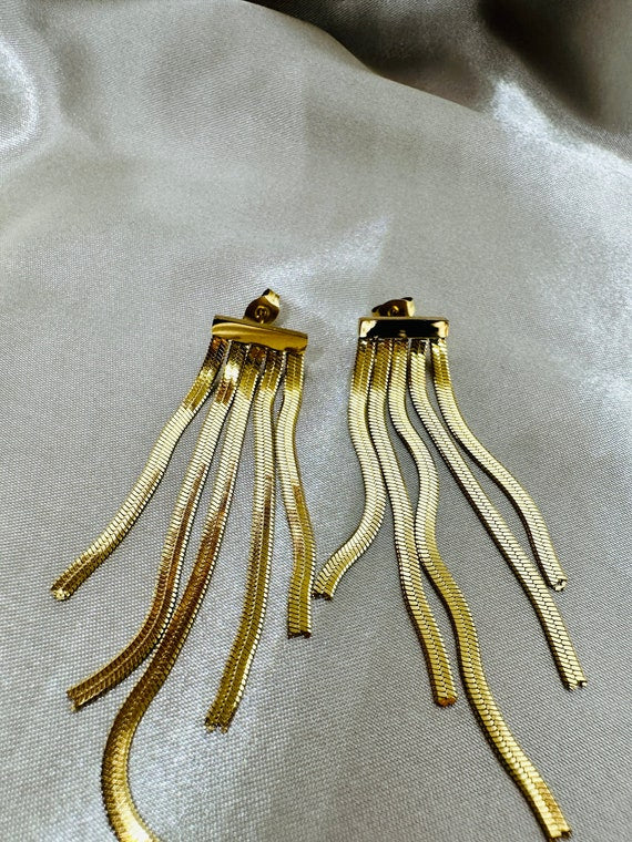 Herringbone Dangle Earrings