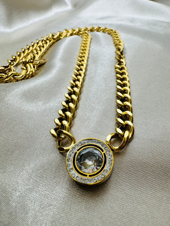 Fabia Solitaire Figaro Chain Necklace
