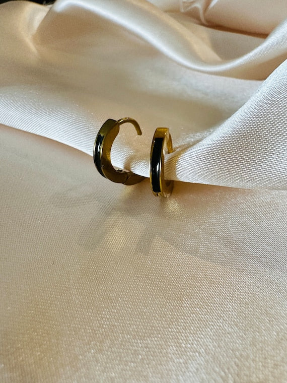 Black Hoop Earrings