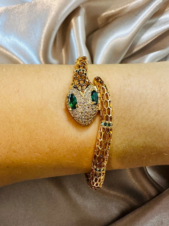 Gold Snake Bangle