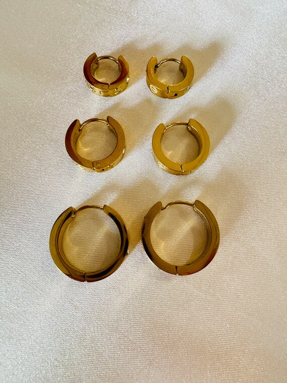 Large Dainty Hoop Earrings