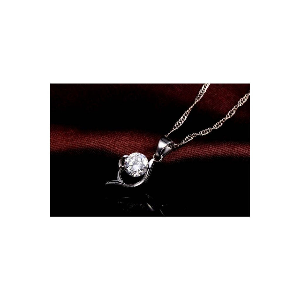 Olivia Solitaire Necklace & Earring Set