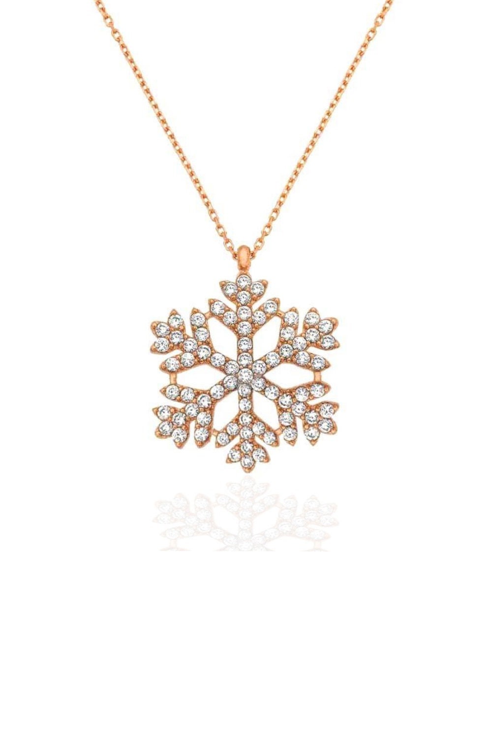 Rose Gold Snowflake Necklace