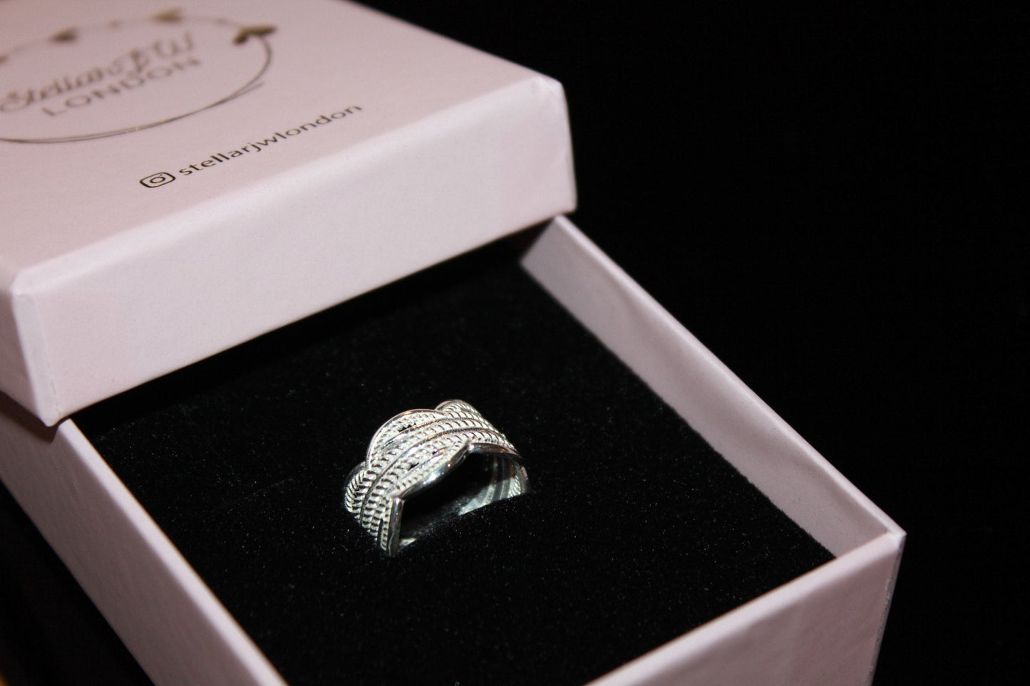 Handmade Chunky Sterling Silver Boho Ring - Adjustable Size 6-8