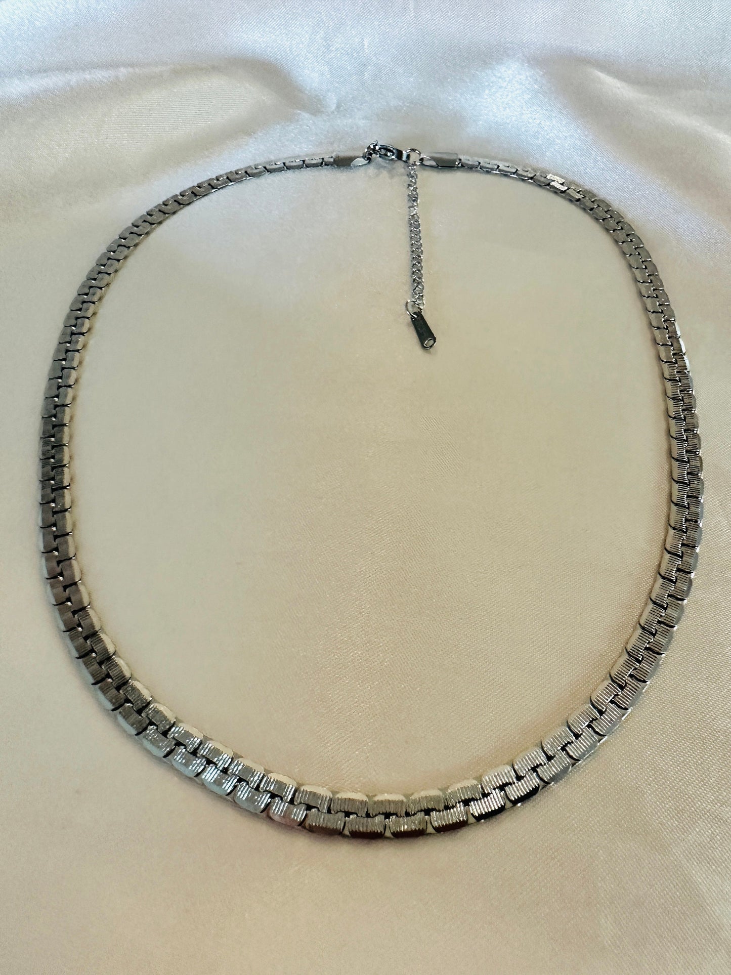 Stainless Steel Chain Necklace for Men - Silver Tone, 45cm