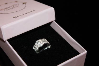 Handmade Chunky Sterling Silver Adjustable Ring: Boho Statement Jewelry