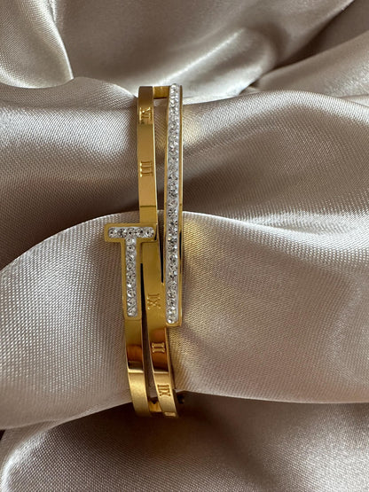 Gold Bangle: Tarnish-Free Stainless Steel