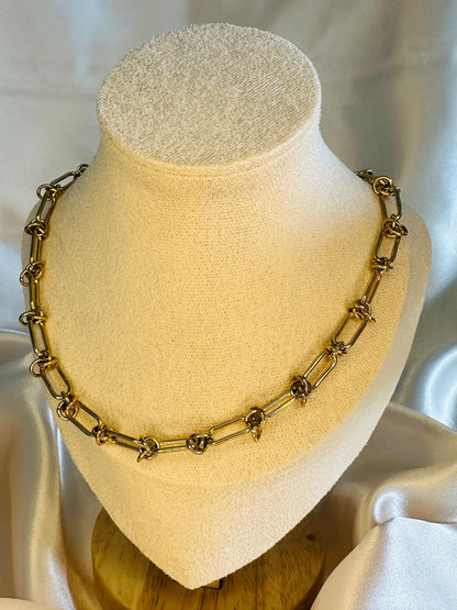Gold Link Chain Necklace: Anti-Tarnish Stainless Steel