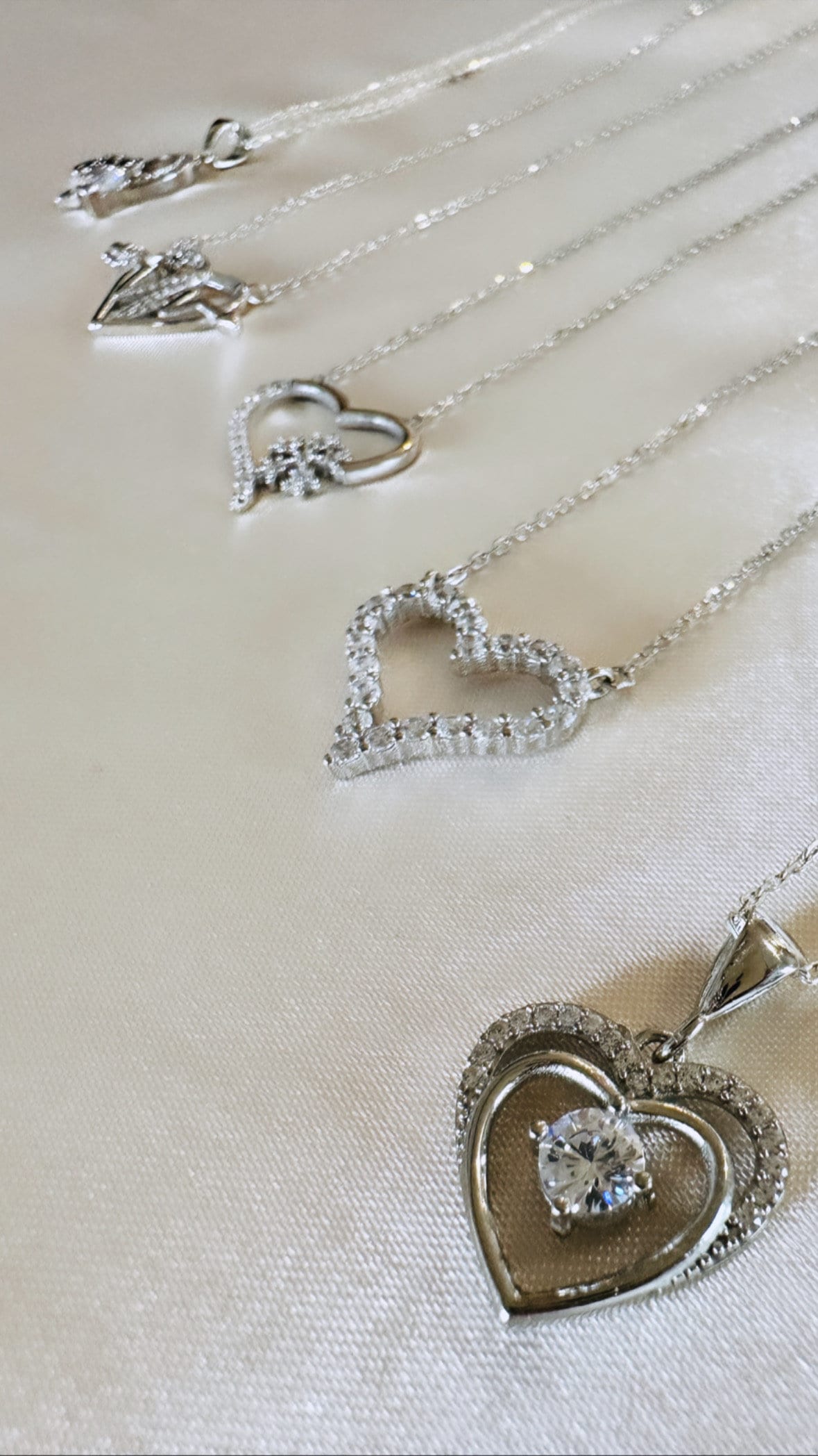 Heart-Shaped Zircon Pendant Necklace - Handmade with Love