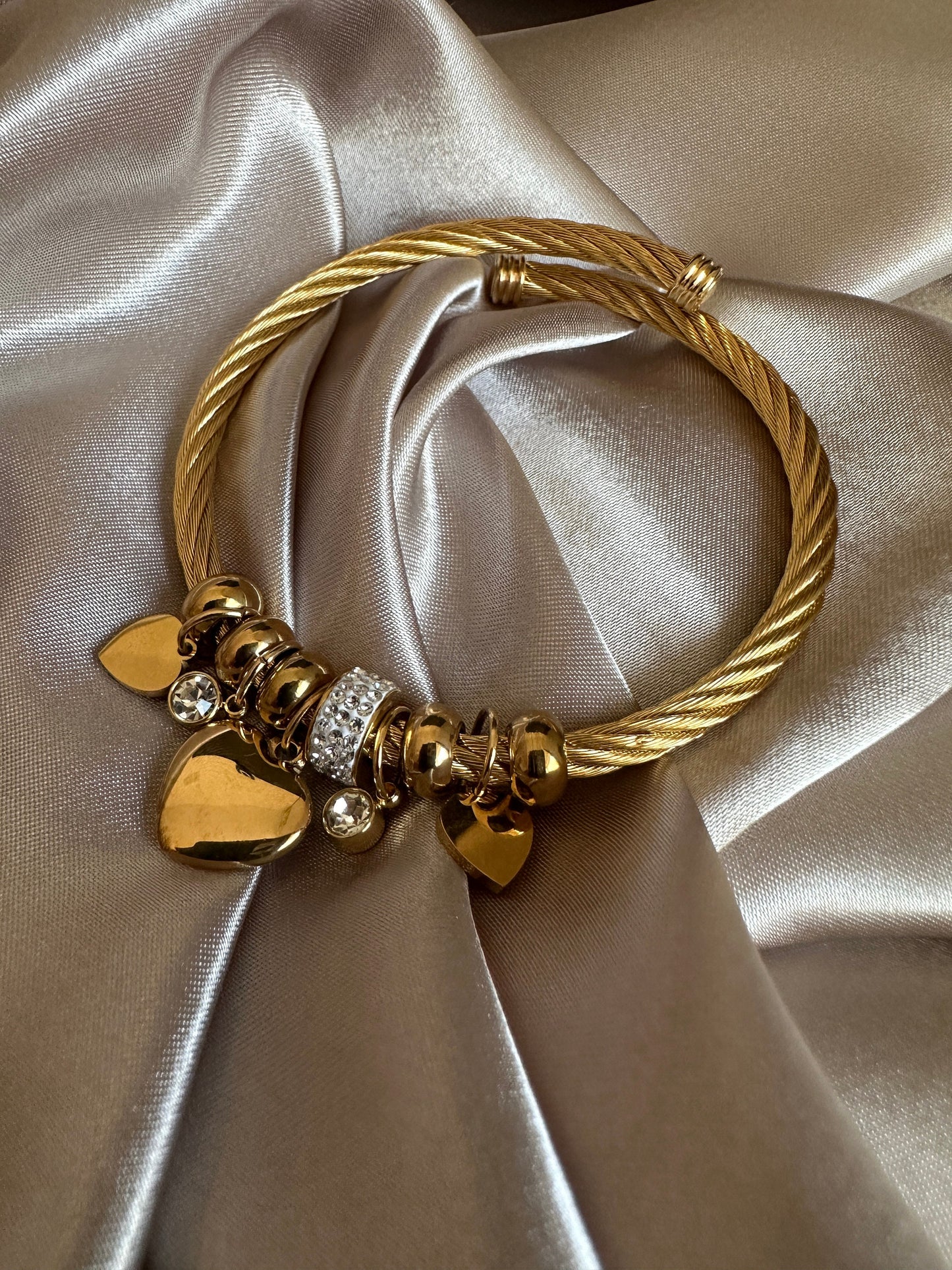 Gold Bangle -Charm Bracelet