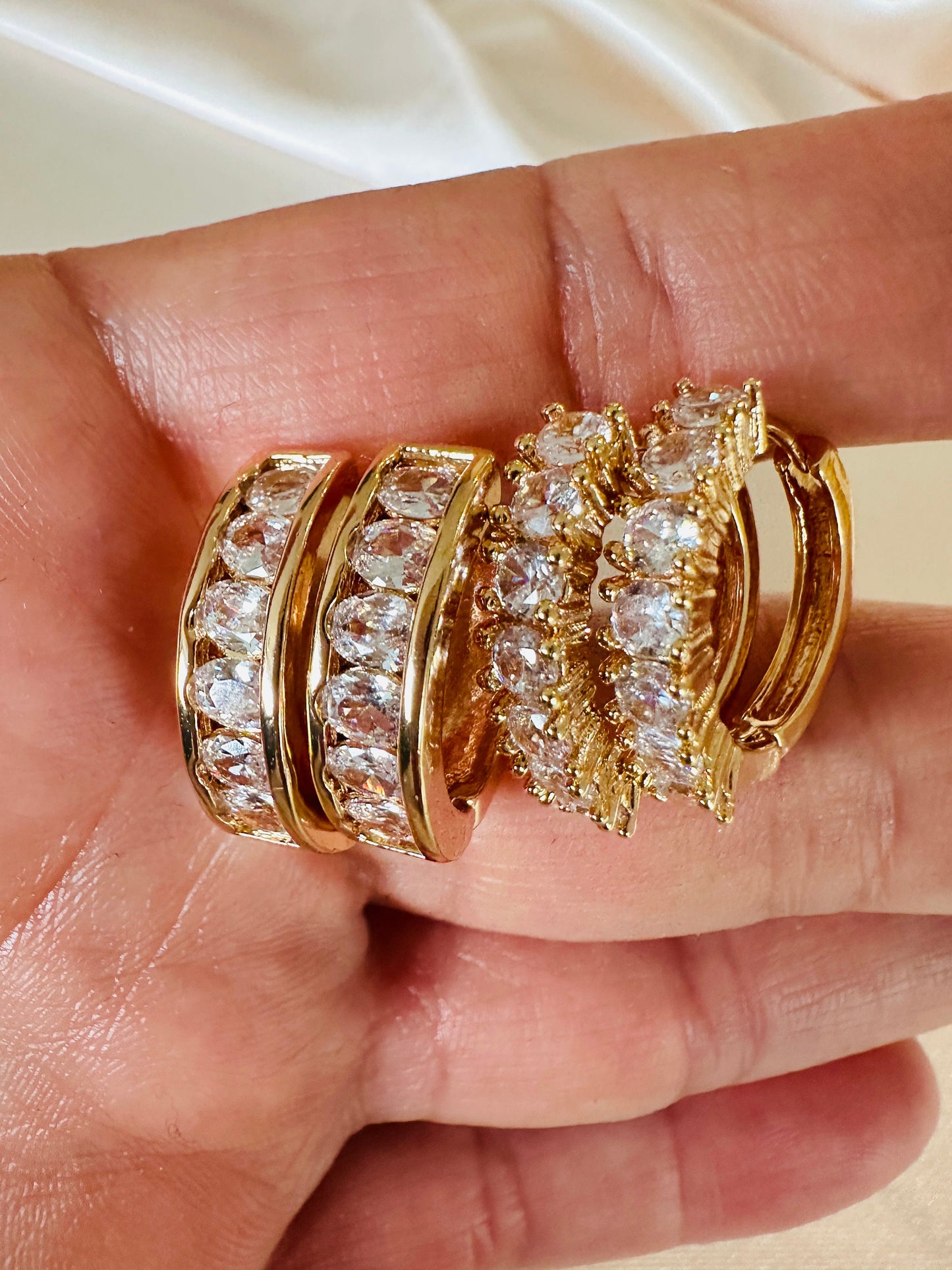 Dainty Gold Hoop Earrings: 18K Plated Brass, Hypoallergenic