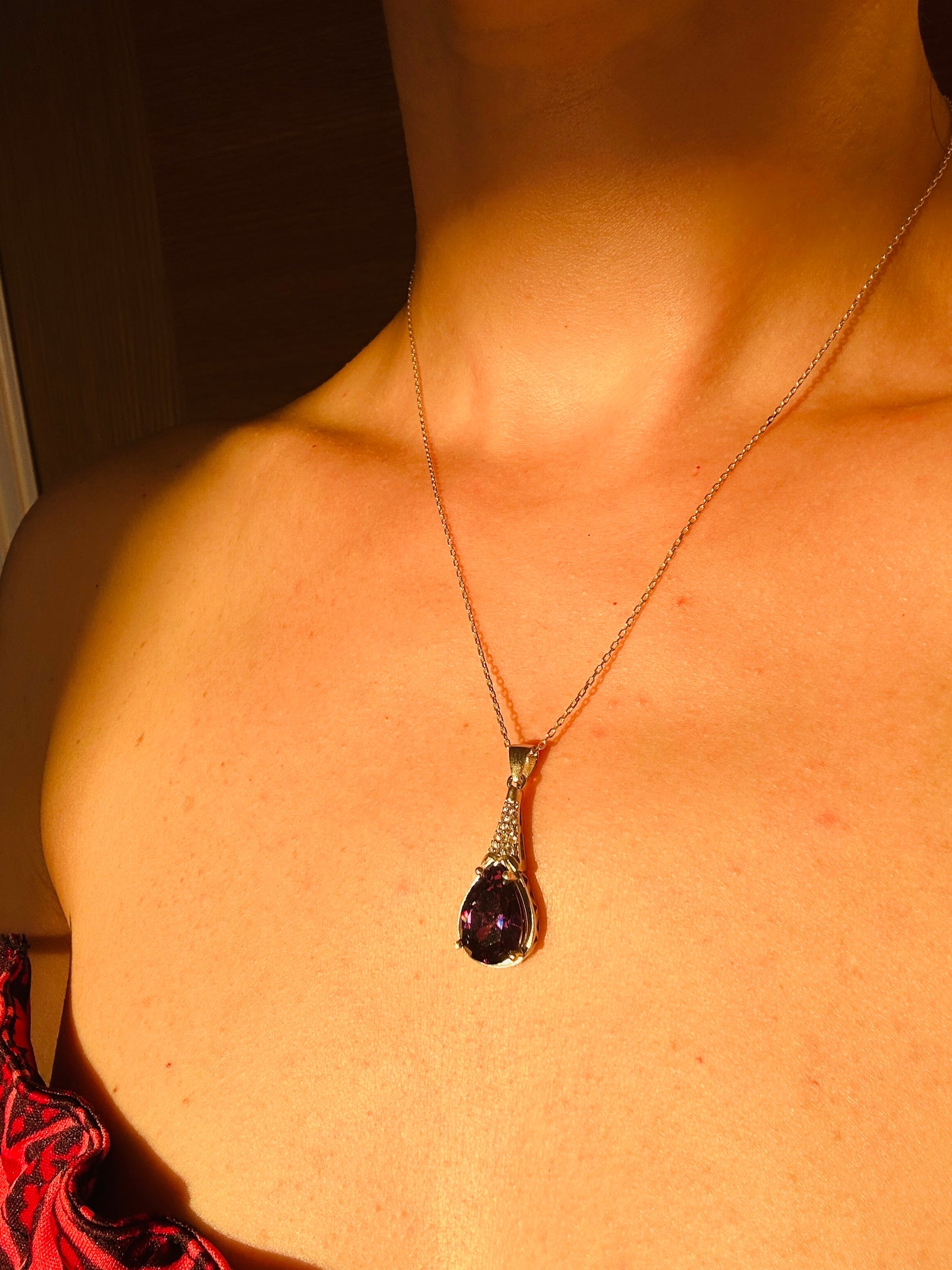 Quinn Amethyst Teardrop Necklace