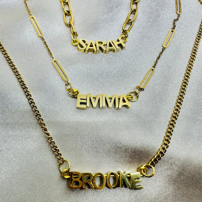 Gold Personalized Name Necklace: Custom Initial Jewelry