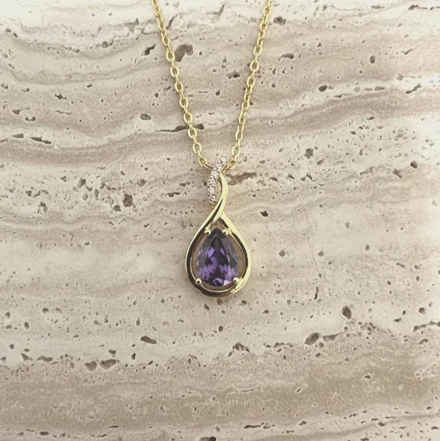 Ruby Infinity Necklace - July Birthstone Pendant - Gift For Her