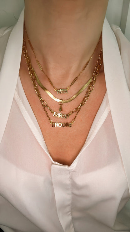 Gold Personalized Name Necklace: Custom Initial Jewelry