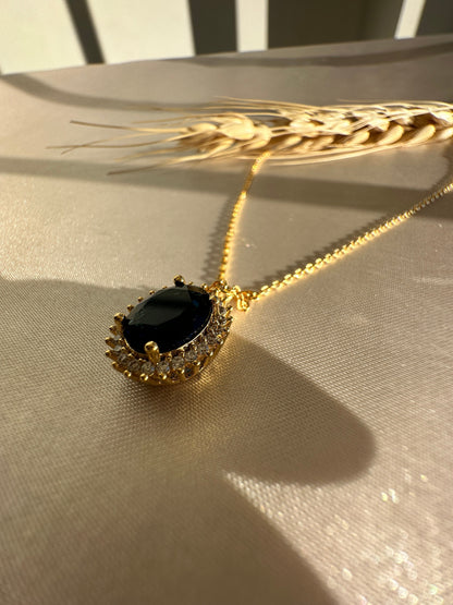 Gold Sapphire Necklace