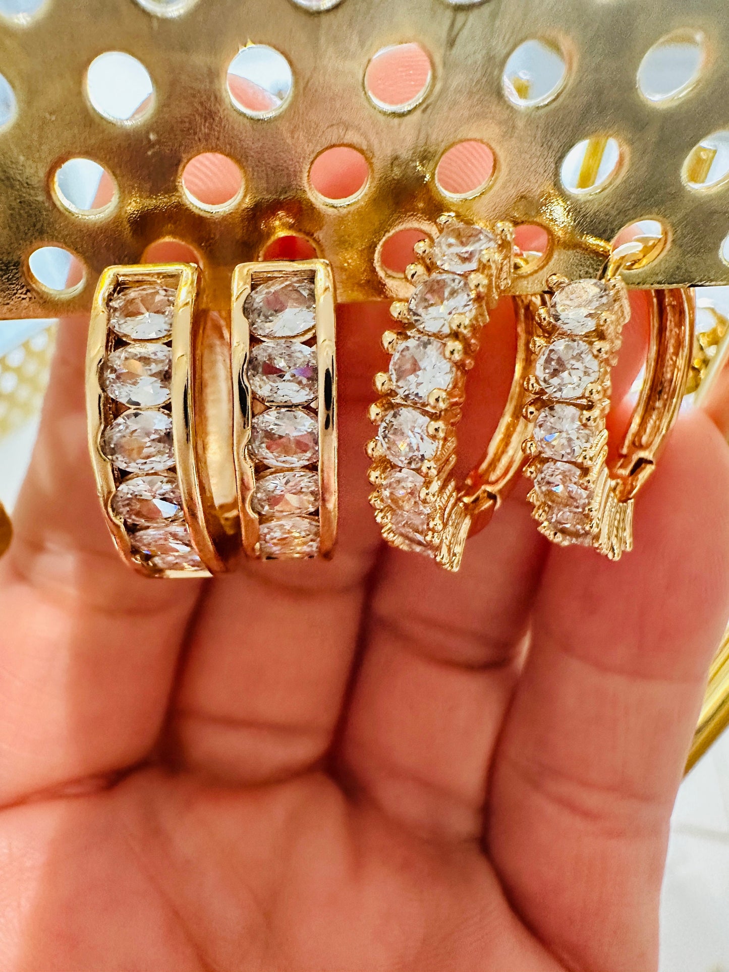 Dainty Gold Hoop Earrings: 18K Plated Brass, Hypoallergenic