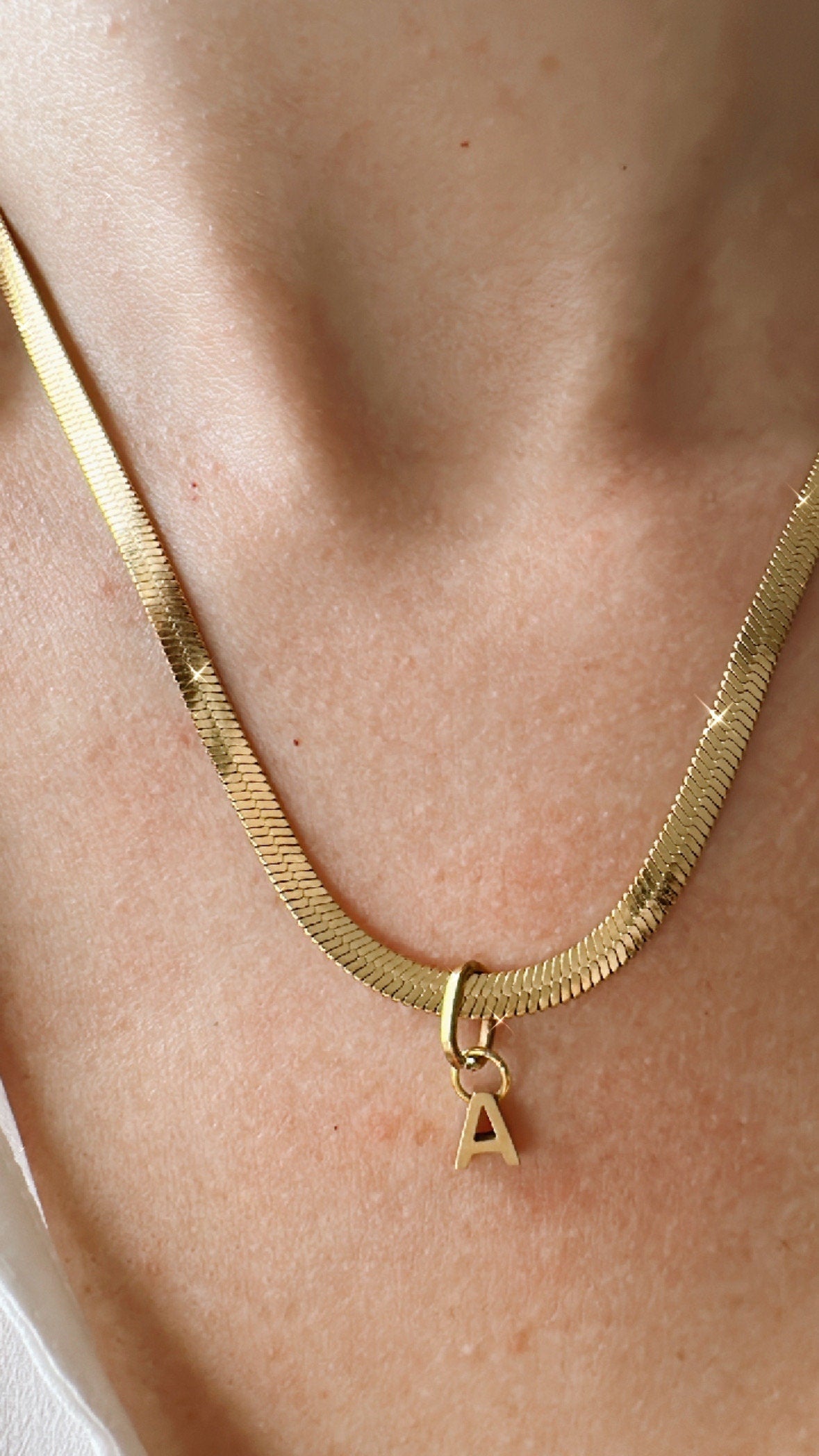 Initial Letter Necklace-Gift for Her-Unique