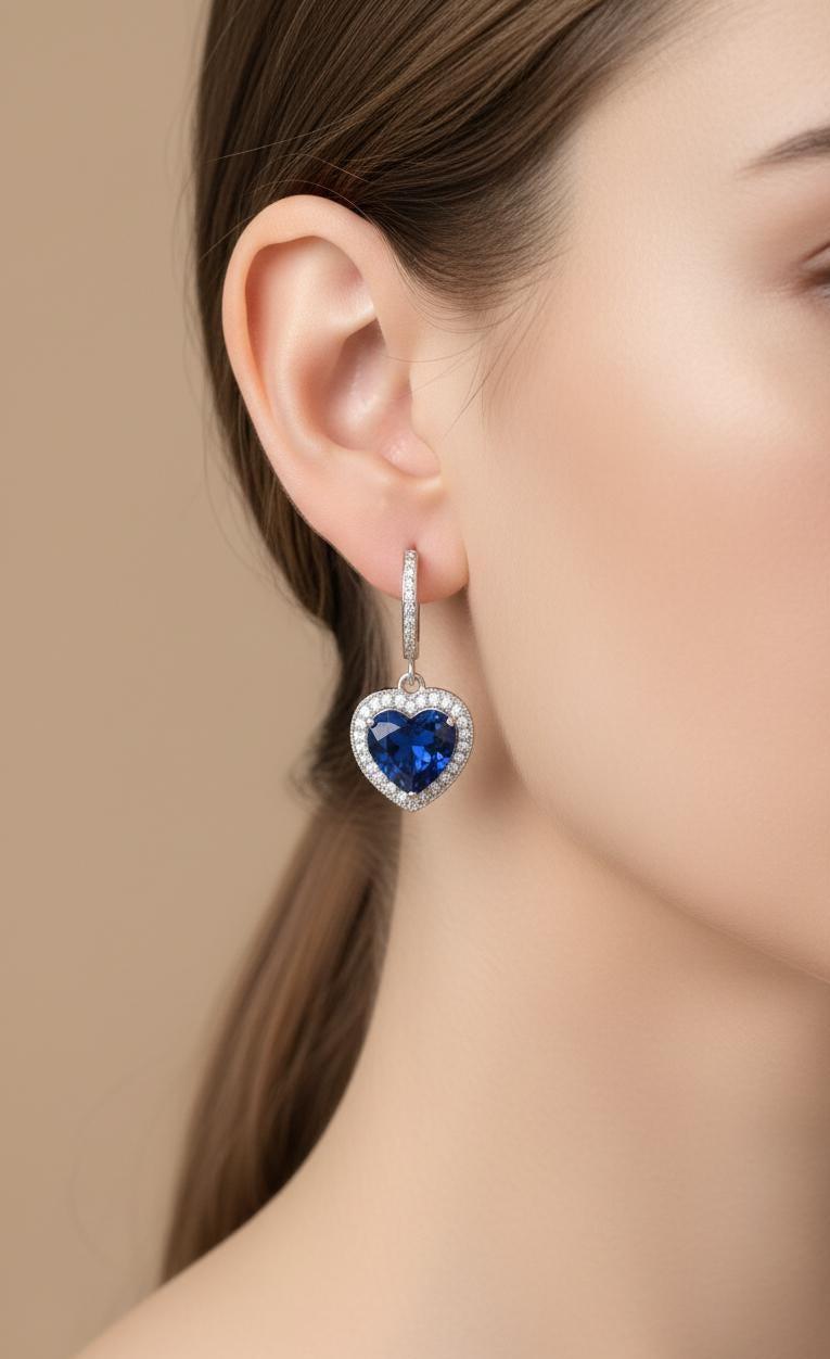 Handcrafted Sapphire Heart Necklace - Symbol of Love and Birthstone Brilliance