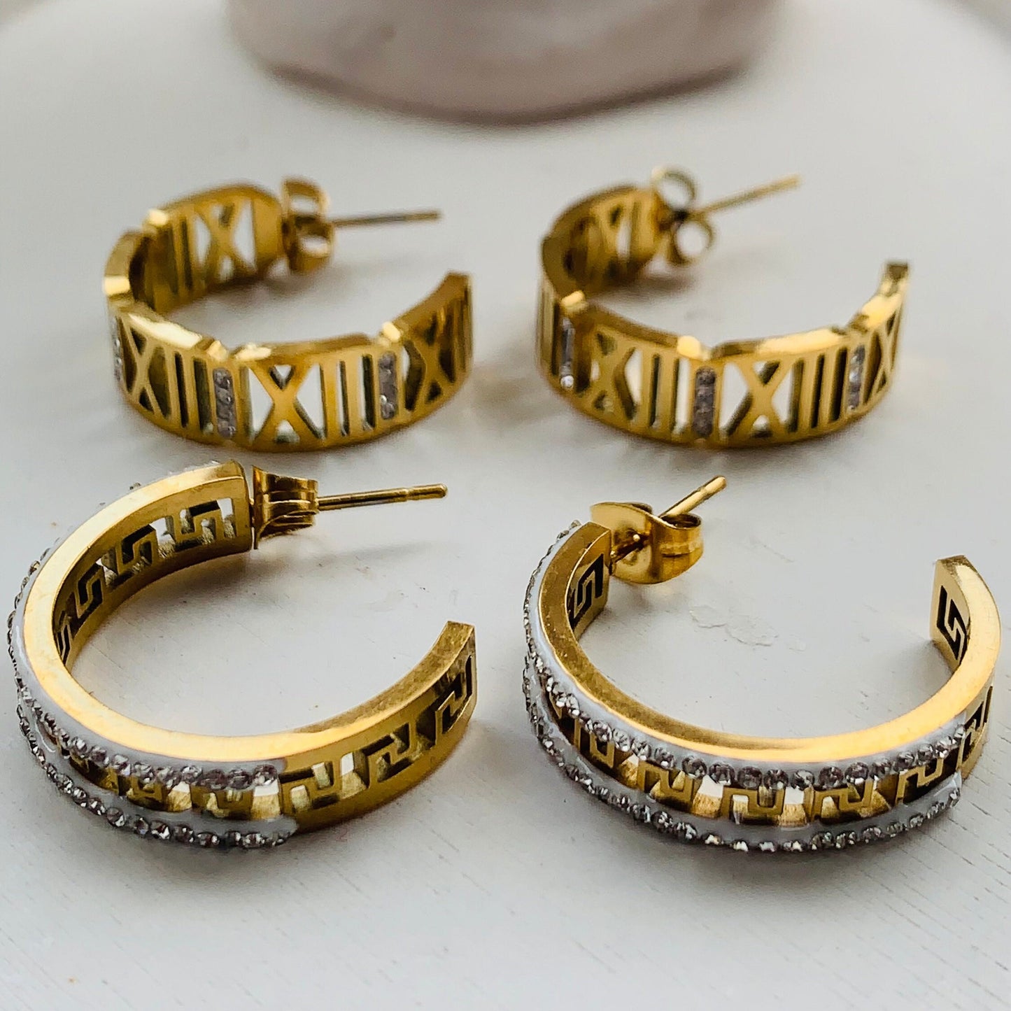Gold Hoop Earrings: Stainless Steel, Tarnish-Free