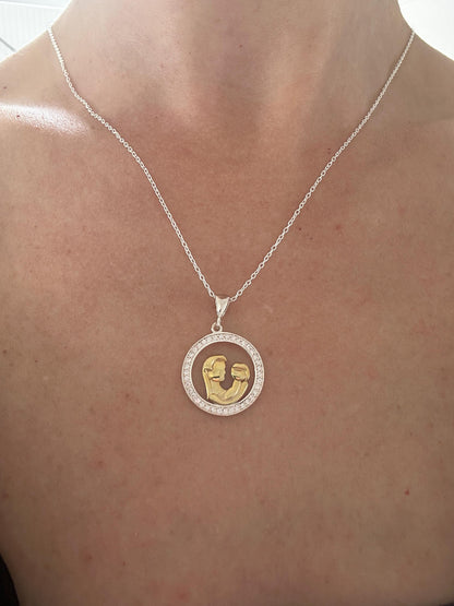 Gold Vermeil Mother-Child Necklace - Heartfelt Gift for Moms - Mother's Day