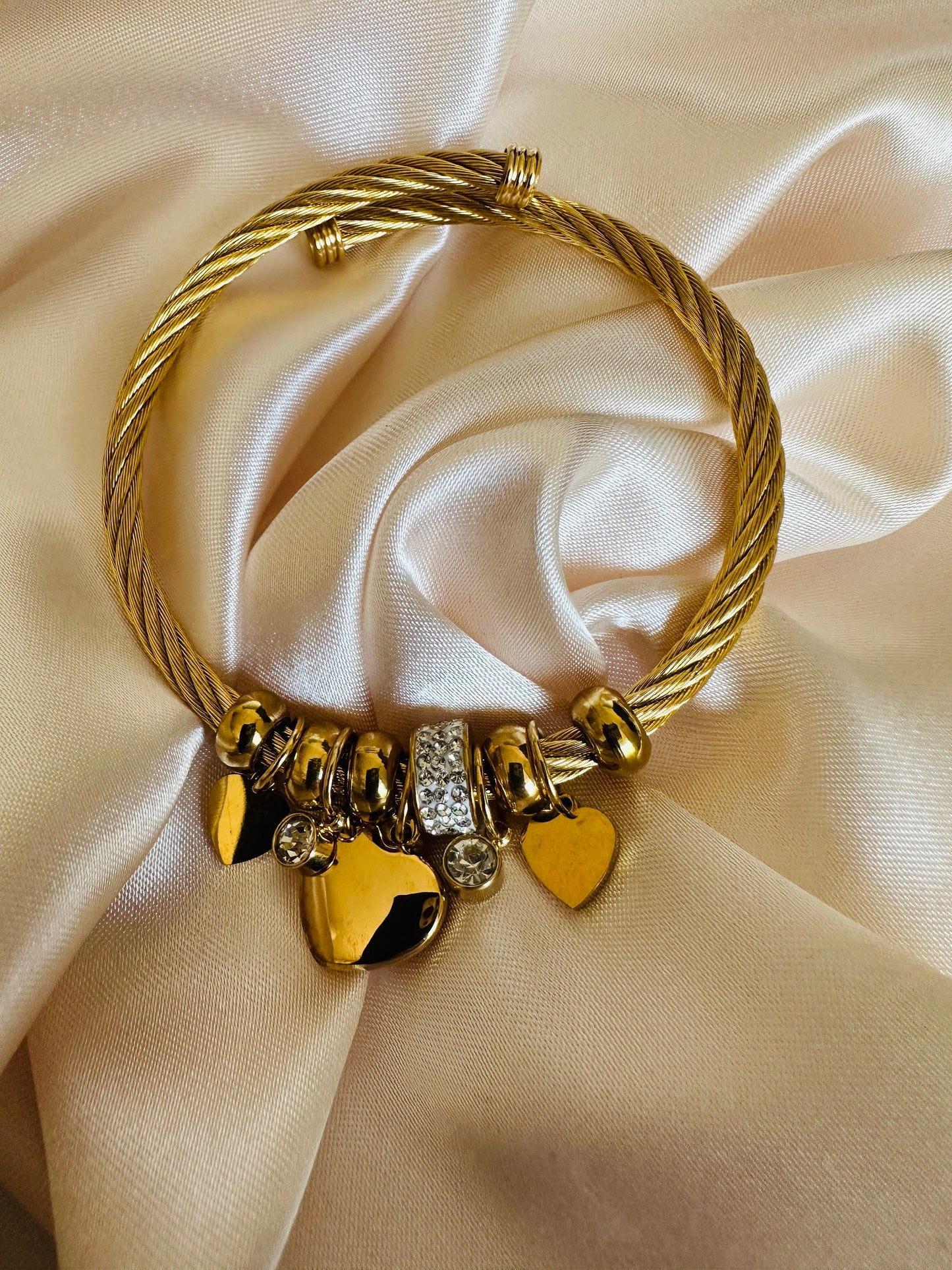 Gold Bangle -Charm Bracelet