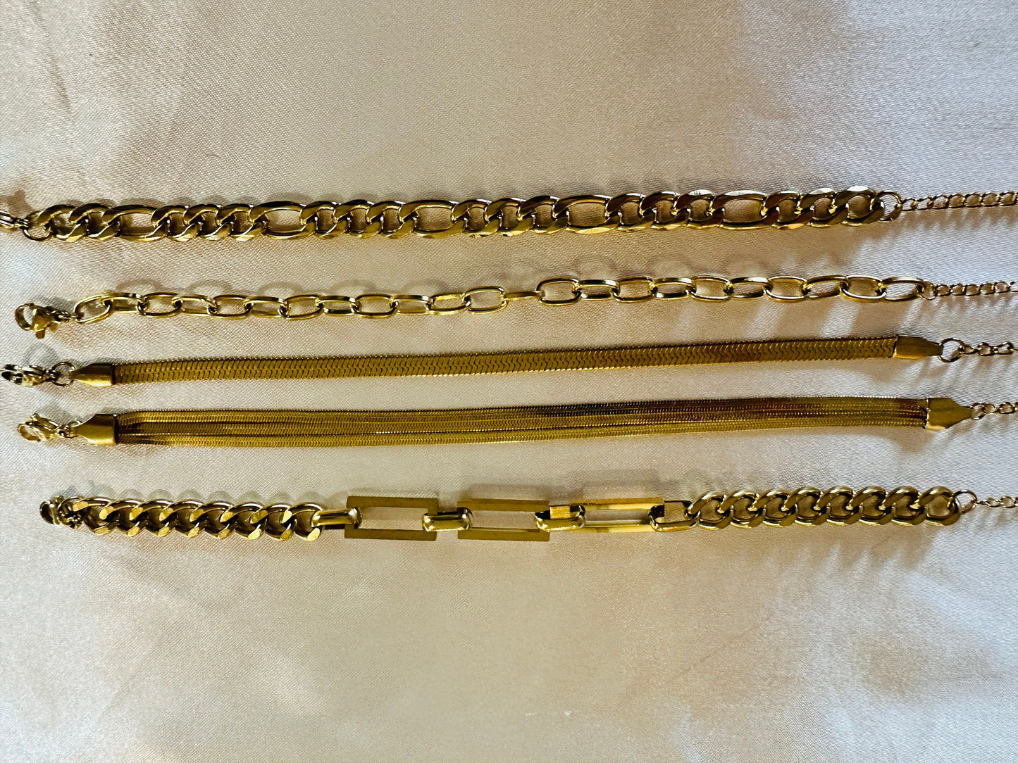 Gold Layered Snake Chain Bracelet -