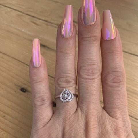 Heart Zircon Ring: 925 Sterling Silver Promise Ring