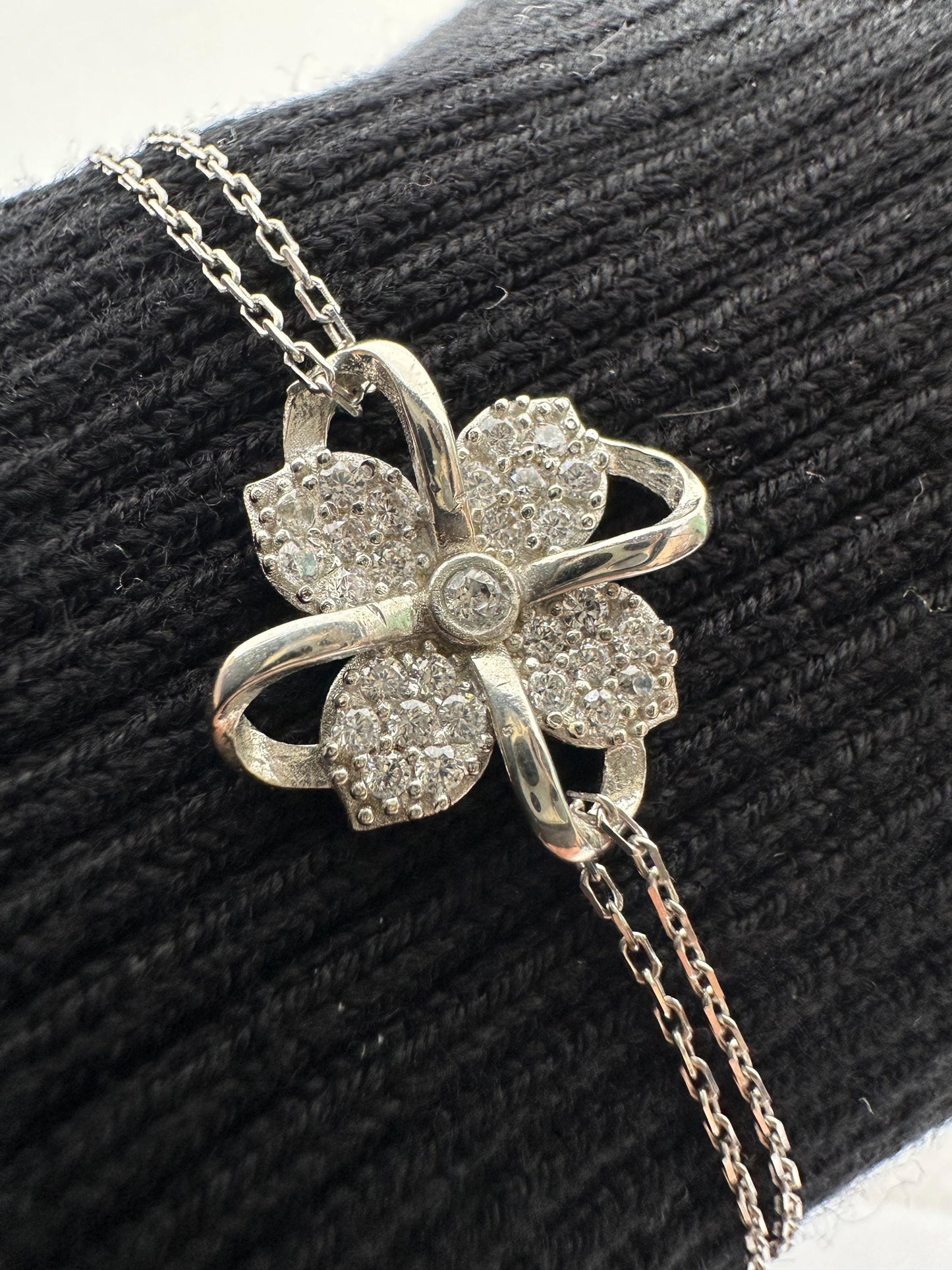 Sterling Silver Clover Bracelet