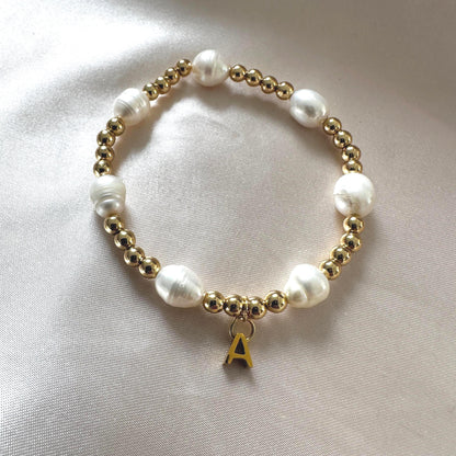 Handmade Hematite and Pearl Bracelet: Delicate Upcycled Jewelry