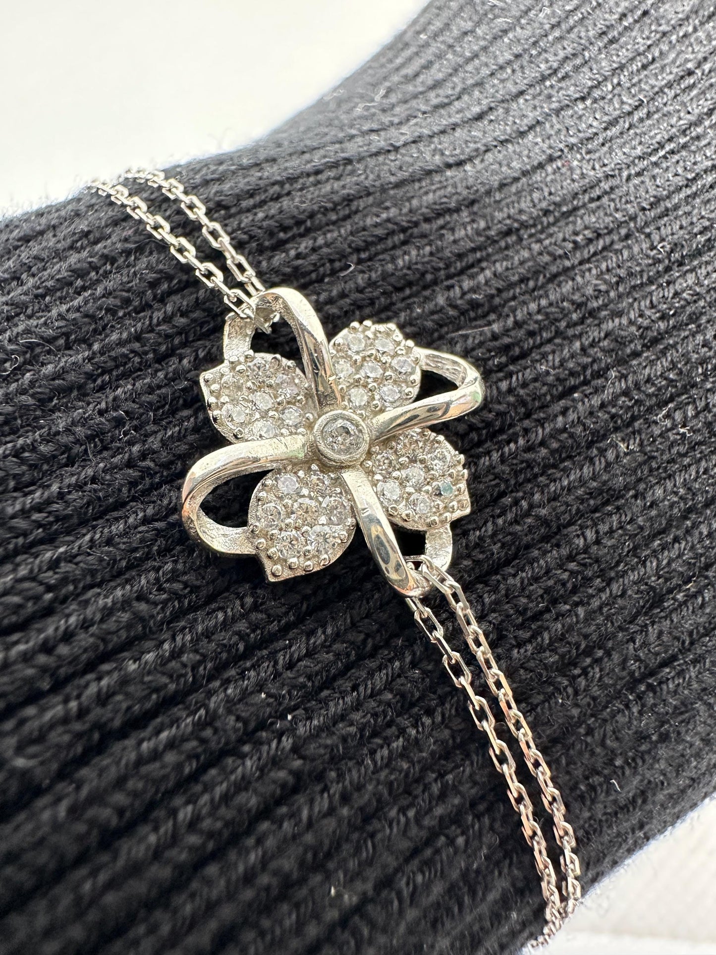 Sterling Silver Clover Bracelet