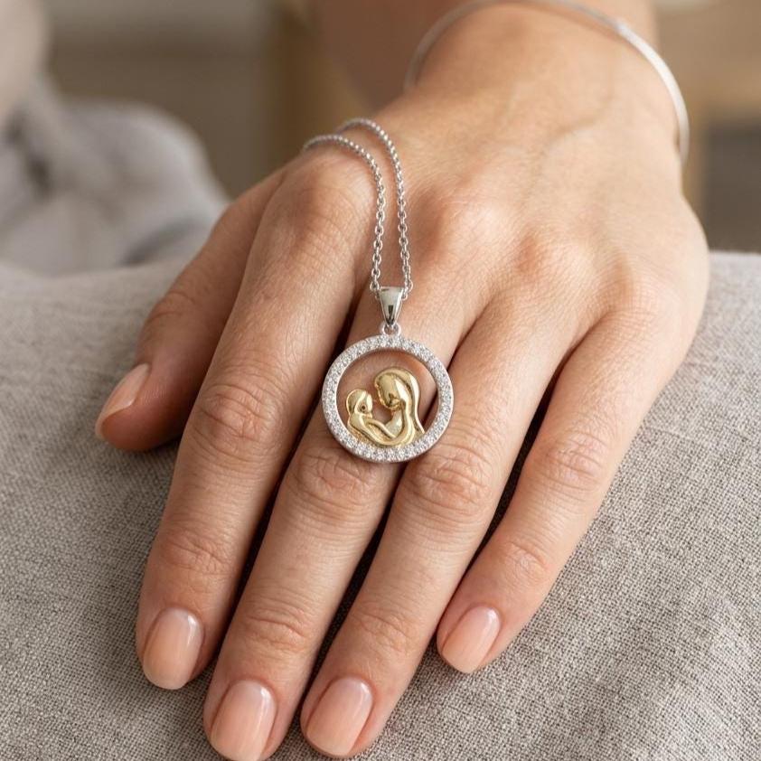 Gold Vermeil Mother-Child Necklace - Heartfelt Gift for Moms - Mother's Day