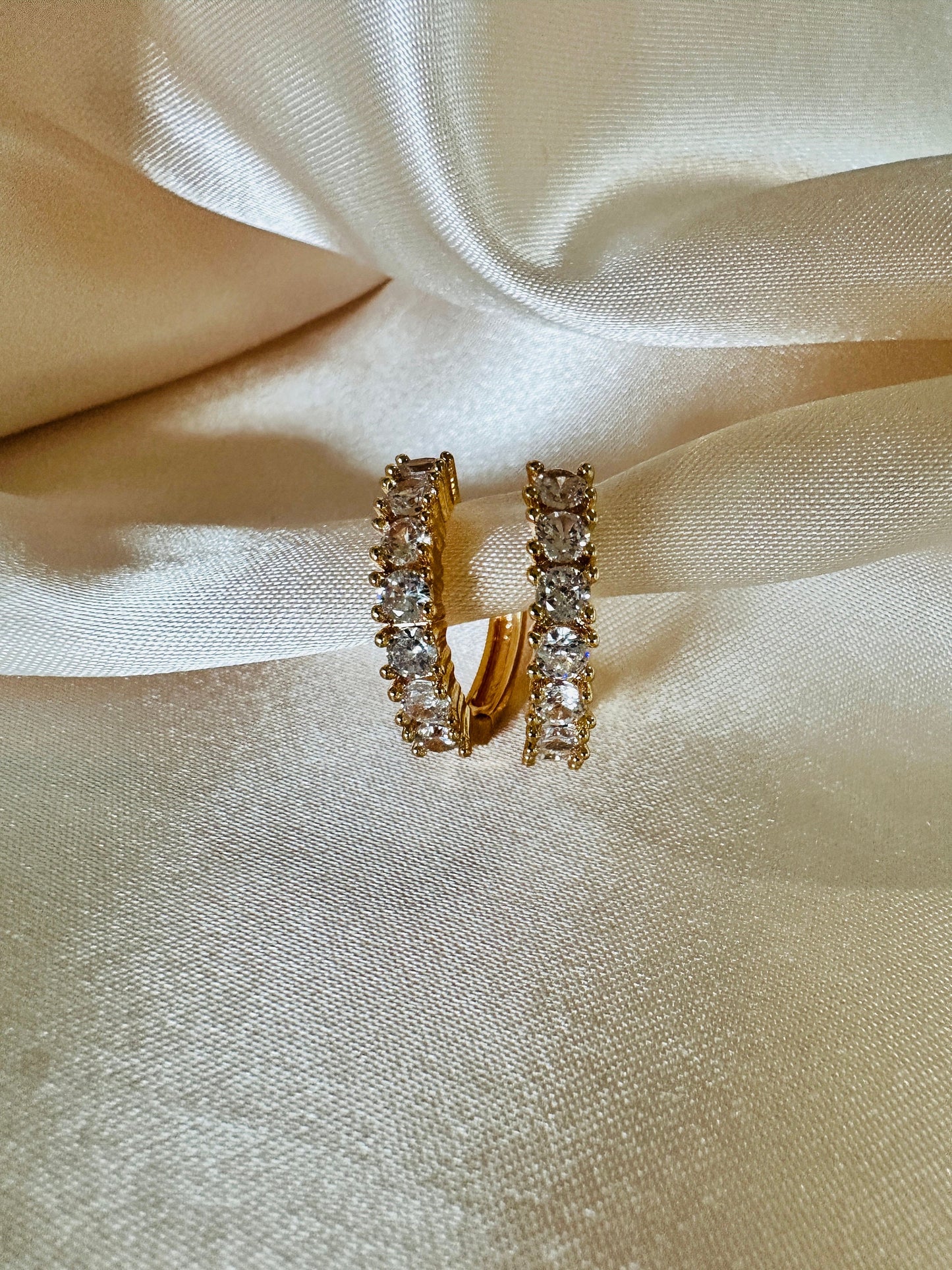 Dainty Gold Hoop Earrings: 18K Plated Brass, Hypoallergenic