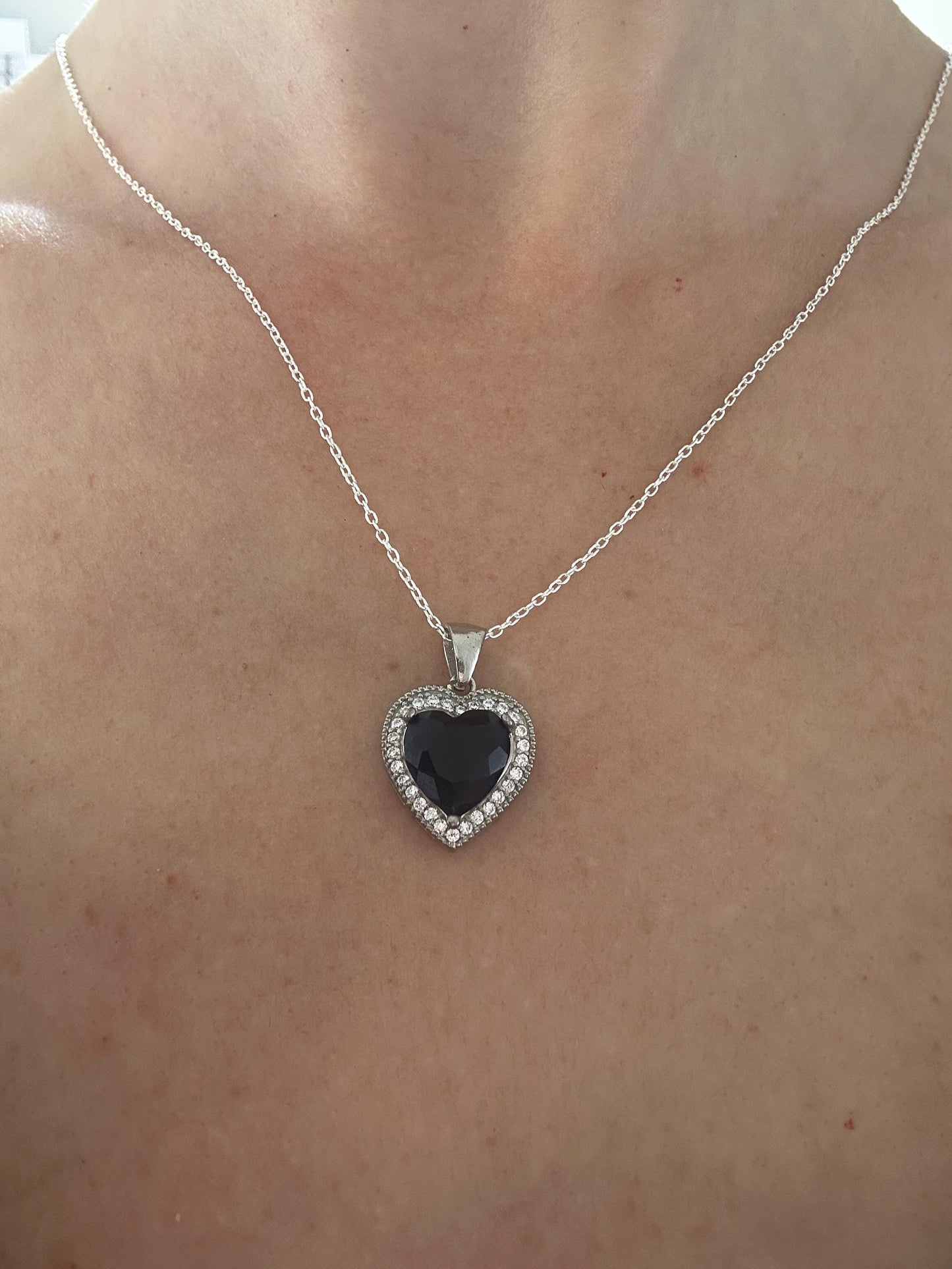 Handcrafted Sapphire Heart Necklace - Symbol of Love and Birthstone Brilliance